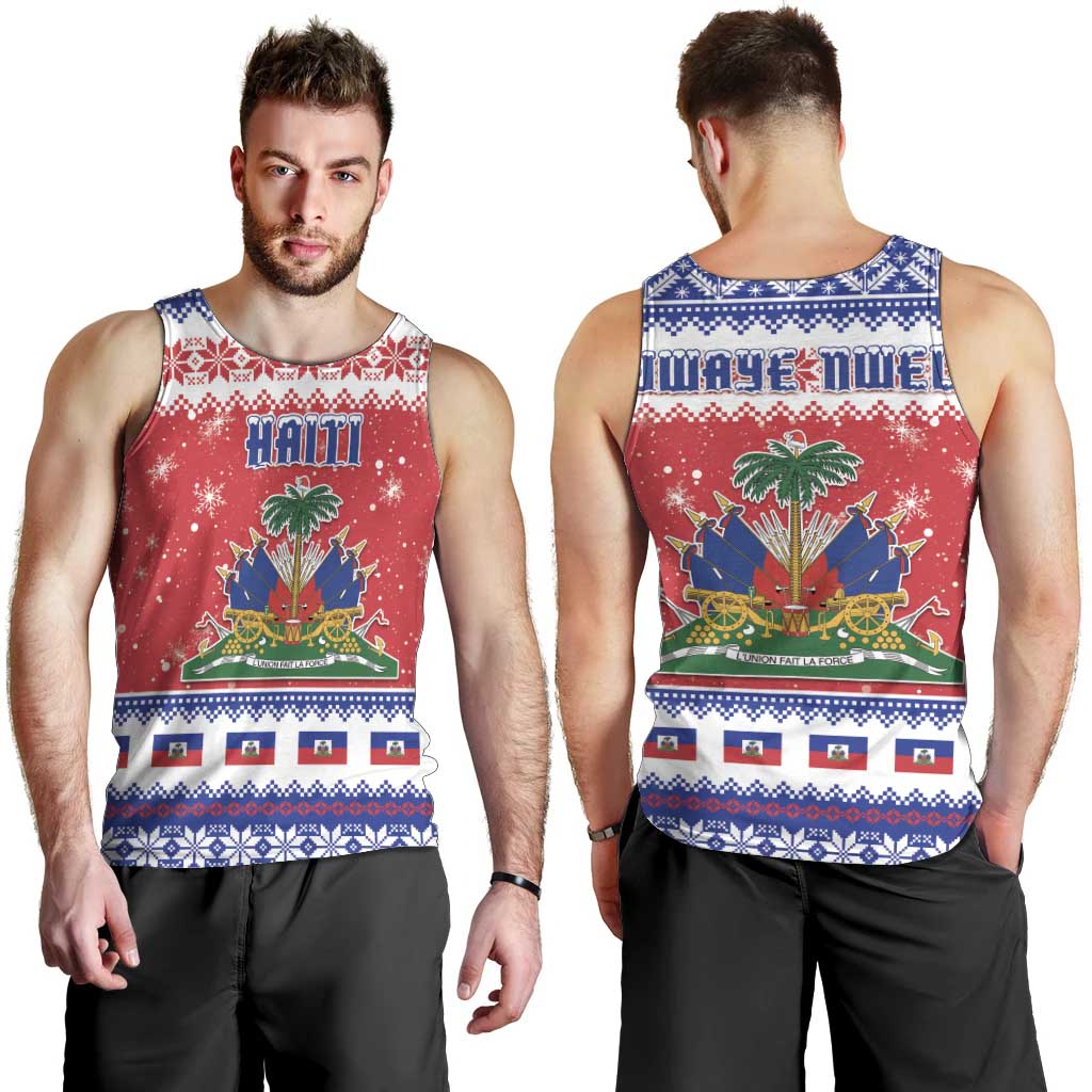 Haiti Christmas Men Tank Top Coat Of Arms Jwaye Nwel - Wonder Print Shop