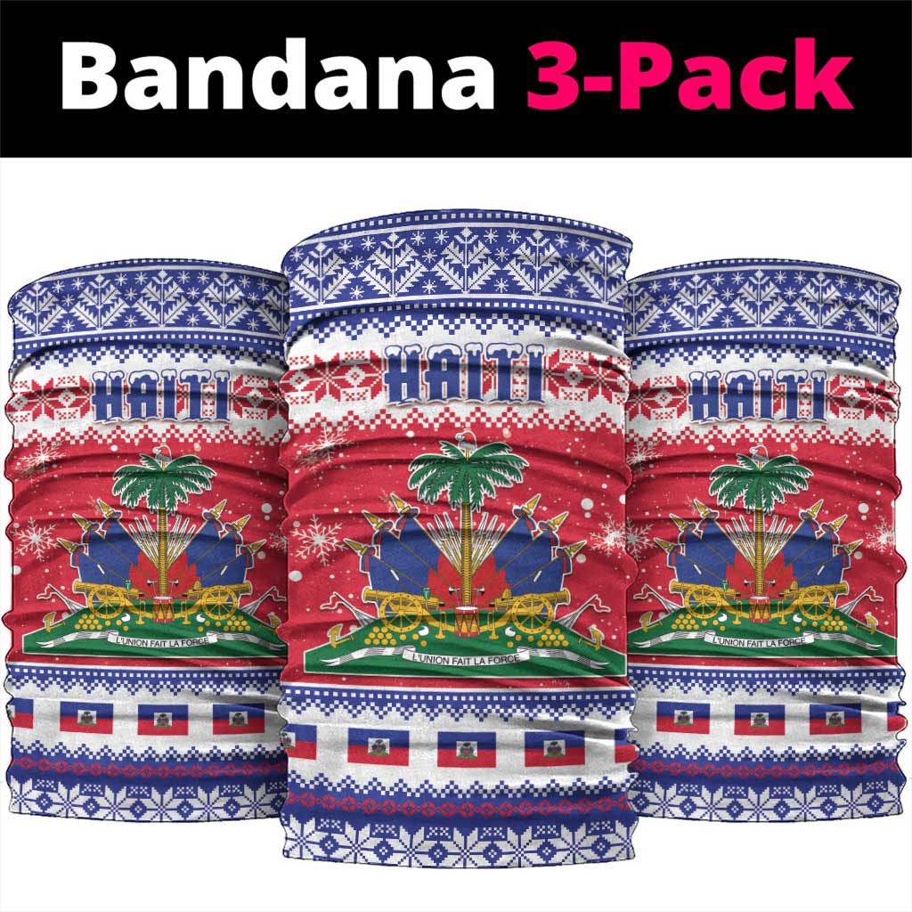 Haiti Christmas Neck Gaiter Coat Of Arms Jwaye Nwel - Wonder Print Shop