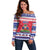 Haiti Christmas Off Shoulder Sweater Coat Of Arms Jwaye Nwel - Wonder Print Shop