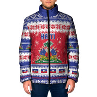 Haiti Christmas Padded Jacket Coat Of Arms Jwaye Nwel - Wonder Print Shop