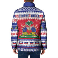 Haiti Christmas Padded Jacket Coat Of Arms Jwaye Nwel - Wonder Print Shop