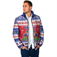 Haiti Christmas Padded Jacket Coat Of Arms Jwaye Nwel - Wonder Print Shop