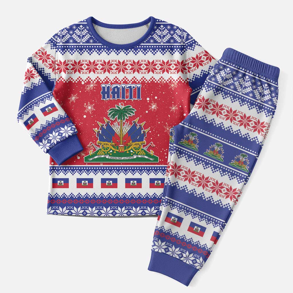 Haiti Christmas Pajama Set Coat Of Arms Jwaye Nwel - Wonder Print Shop