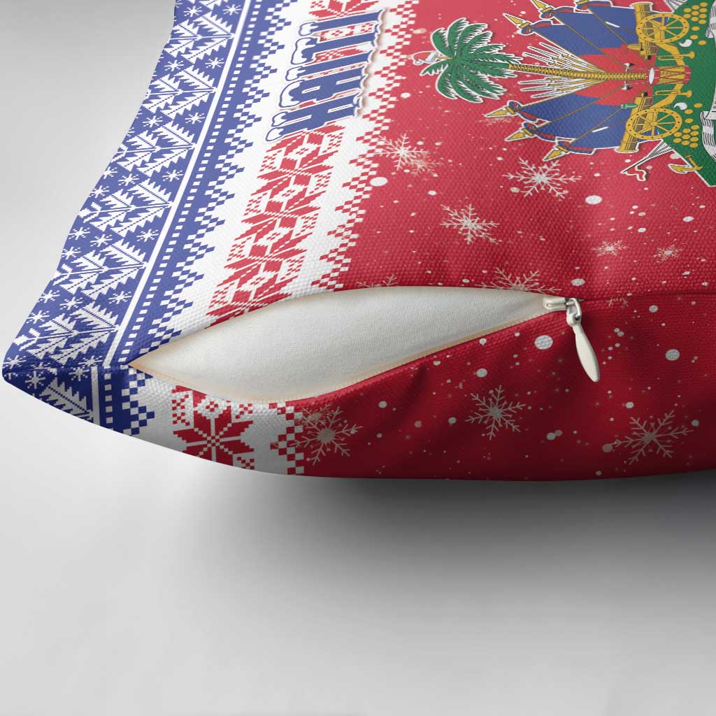 Haiti Christmas Pillow Cover Coat Of Arms Jwaye Nwel - Wonder Print Shop