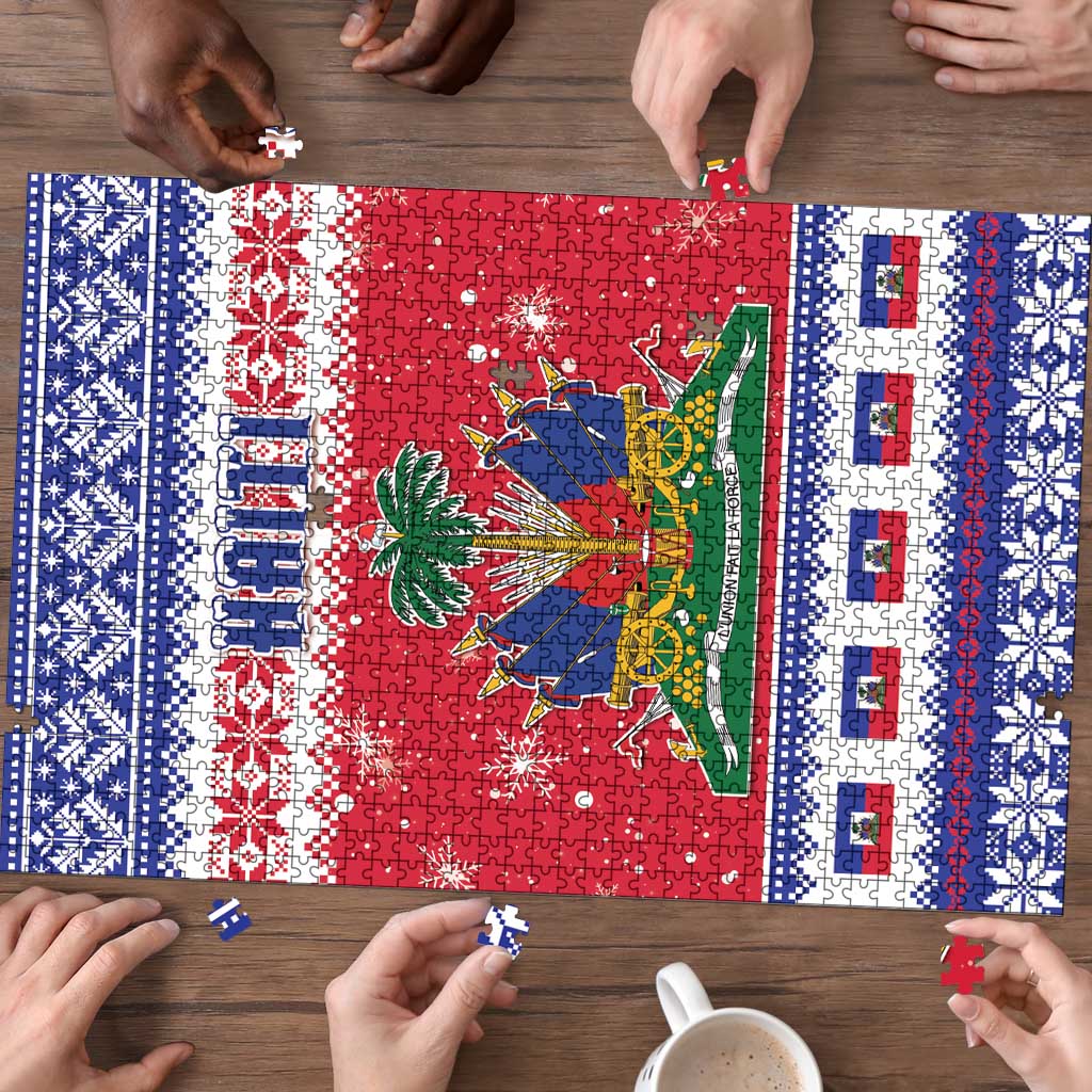 Haiti Christmas Puzzle Coat Of Arms Jwaye Nwel - Wonder Print Shop
