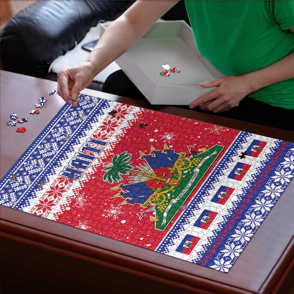 Haiti Christmas Puzzle Coat Of Arms Jwaye Nwel - Wonder Print Shop