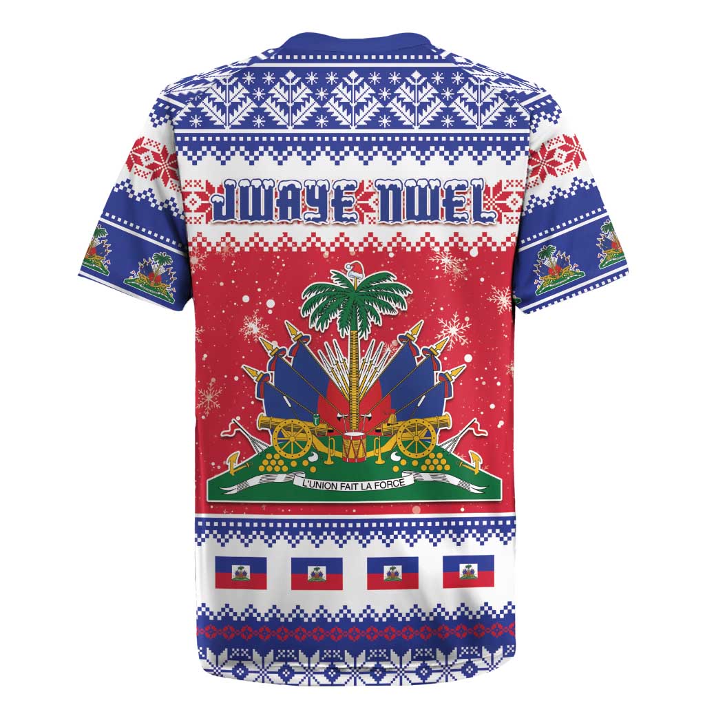 Haiti Christmas Rugby Jersey Coat Of Arms Jwaye Nwel - Wonder Print Shop