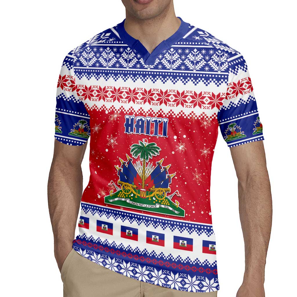 Haiti Christmas Rugby Jersey Coat Of Arms Jwaye Nwel - Wonder Print Shop