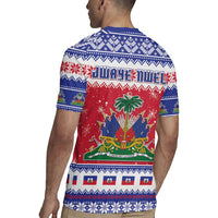 Haiti Christmas Rugby Jersey Coat Of Arms Jwaye Nwel - Wonder Print Shop