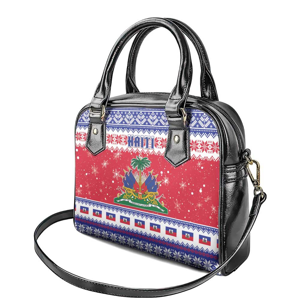 Haiti Christmas Shoulder Handbag Coat Of Arms Jwaye Nwel - Wonder Print Shop