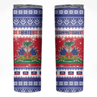 Haiti Christmas Skinny Tumbler Coat Of Arms Jwaye Nwel - Wonder Print Shop