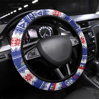Haiti Christmas Steering Wheel Cover Coat Of Arms Jwaye Nwel - Wonder Print Shop