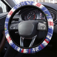Haiti Christmas Steering Wheel Cover Coat Of Arms Jwaye Nwel - Wonder Print Shop
