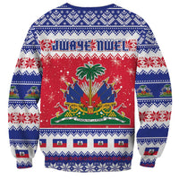 Haiti Christmas Sweatshirt Coat Of Arms Jwaye Nwel - Wonder Print Shop