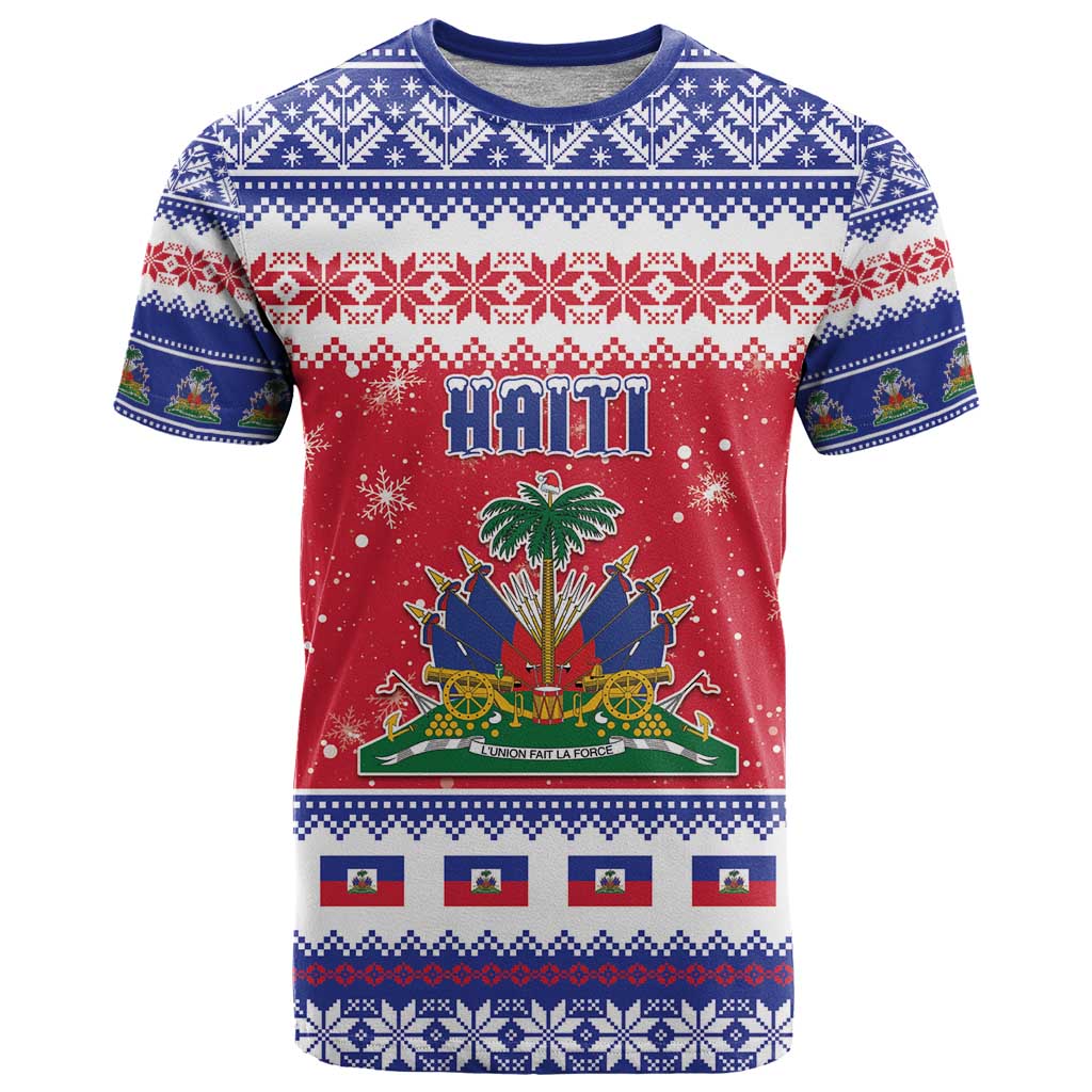 Haiti Christmas T Shirt Coat Of Arms Jwaye Nwel - Wonder Print Shop
