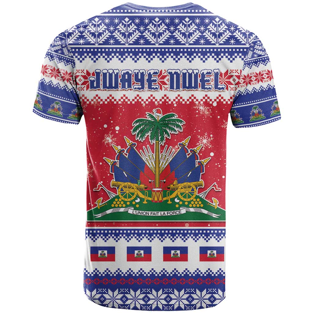 Haiti Christmas T Shirt Coat Of Arms Jwaye Nwel - Wonder Print Shop