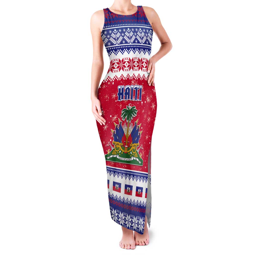 Haiti Christmas Tank Maxi Dress Coat Of Arms Jwaye Nwel - Wonder Print Shop