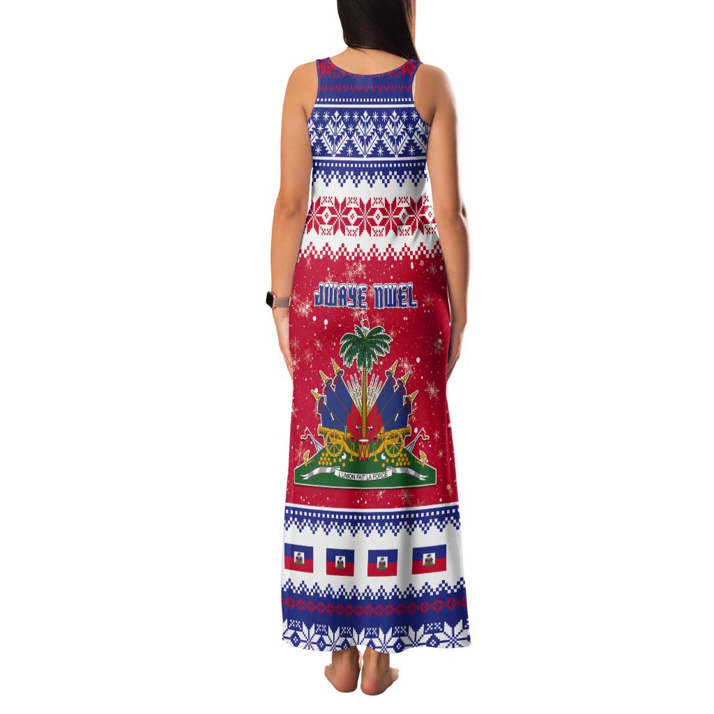 Haiti Christmas Tank Maxi Dress Coat Of Arms Jwaye Nwel - Wonder Print Shop