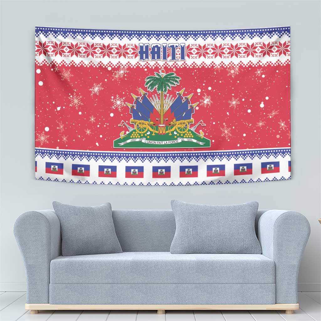 Haiti Christmas Tapestry Coat Of Arms Jwaye Nwel - Wonder Print Shop