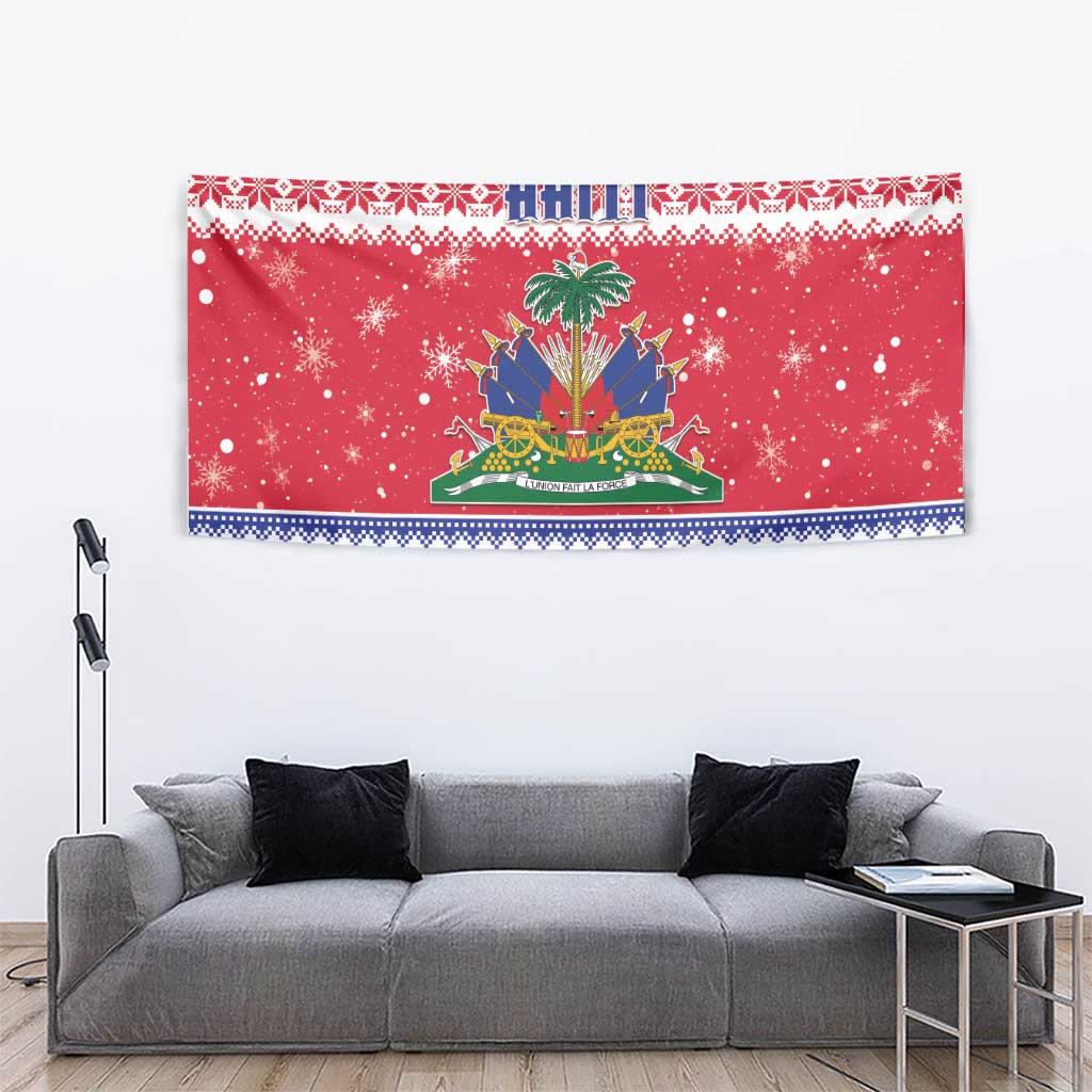 Haiti Christmas Tapestry Coat Of Arms Jwaye Nwel - Wonder Print Shop