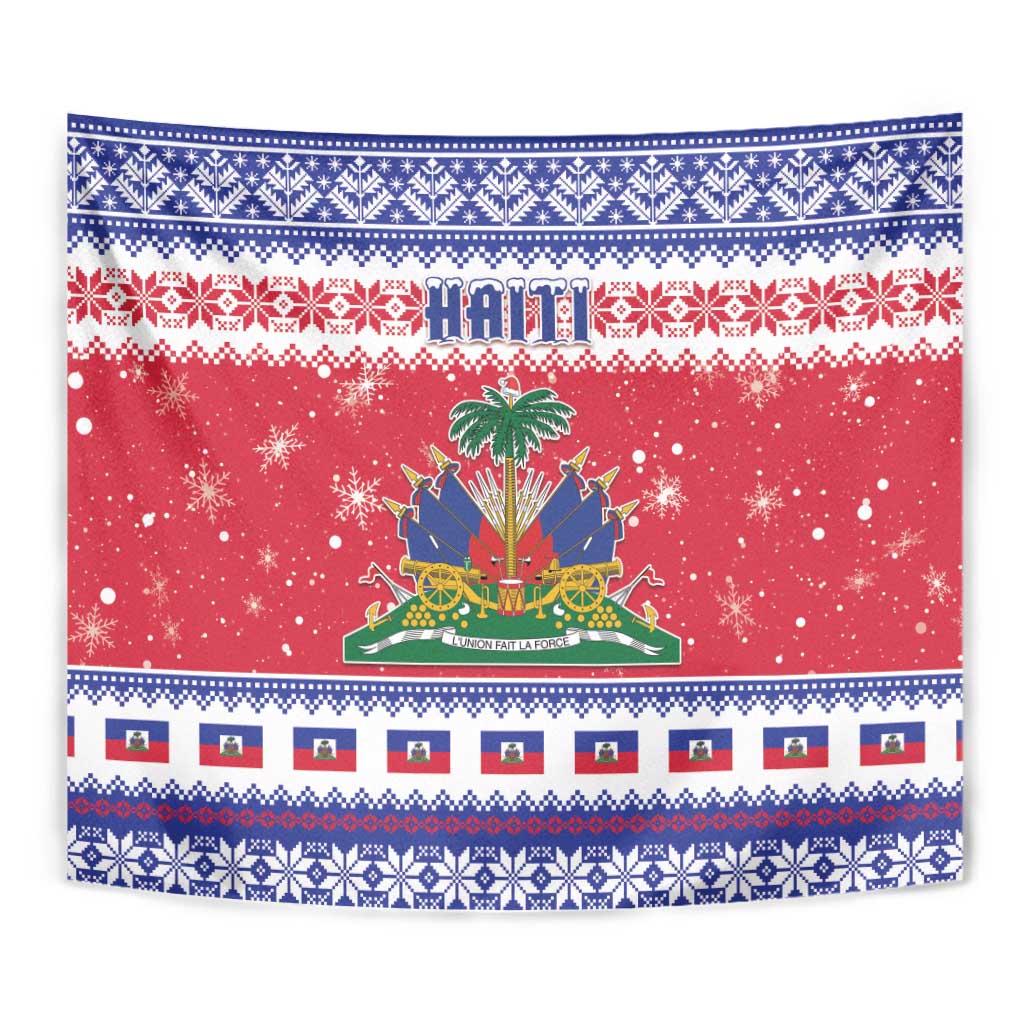 Haiti Christmas Tapestry Coat Of Arms Jwaye Nwel - Wonder Print Shop