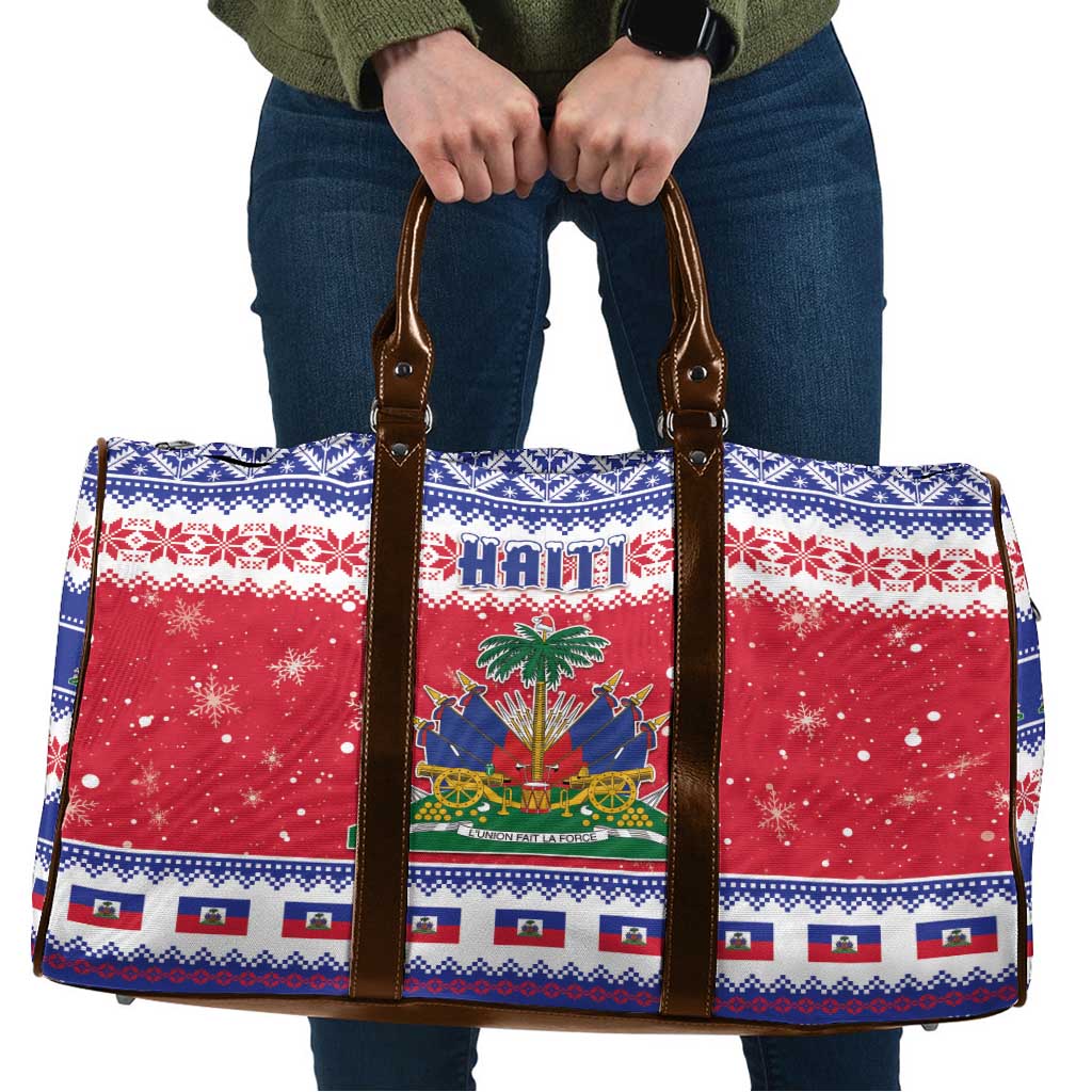 Haiti Christmas Travel Bag Coat Of Arms Jwaye Nwel - Wonder Print Shop