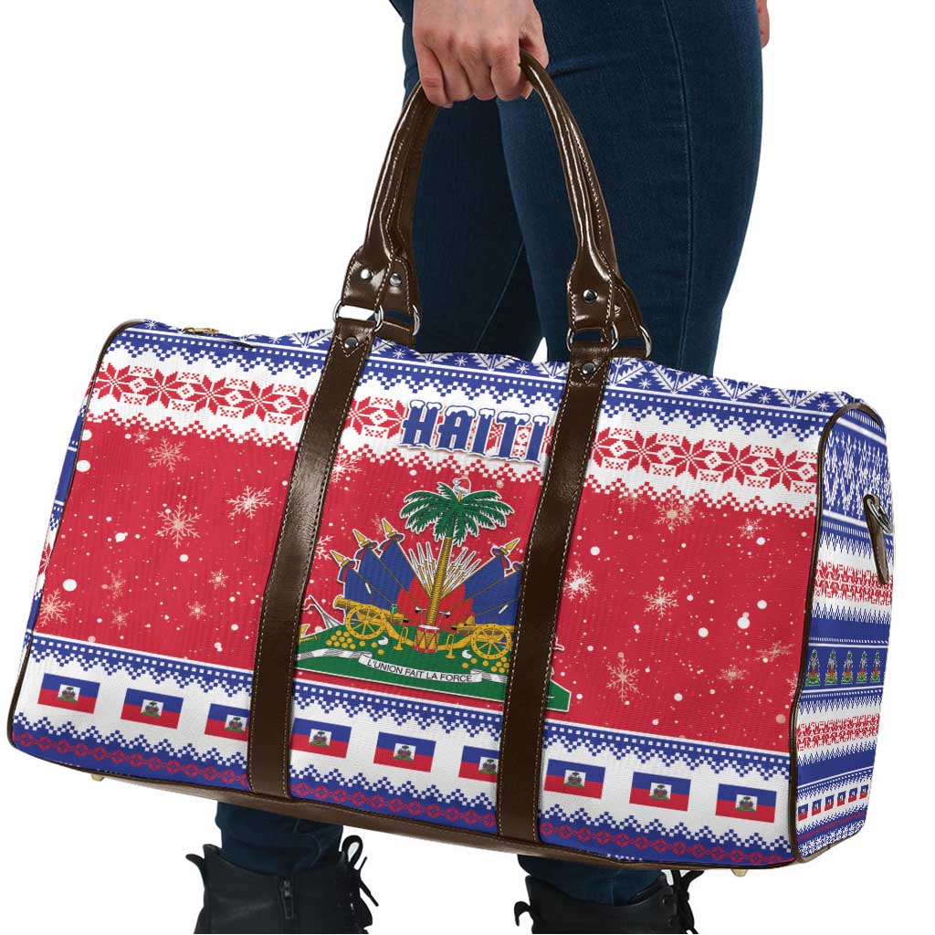 Haiti Christmas Travel Bag Coat Of Arms Jwaye Nwel - Wonder Print Shop