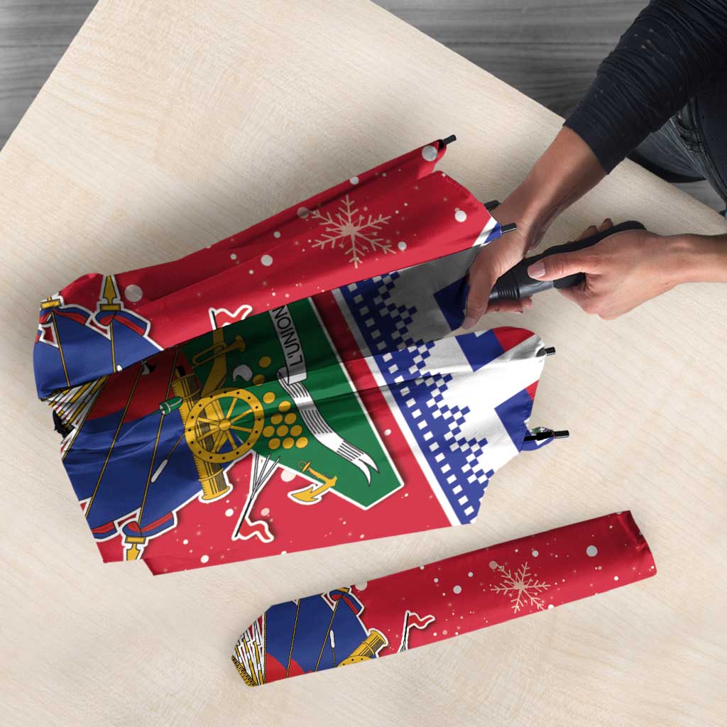 Haiti Christmas Umbrella Coat Of Arms Jwaye Nwel - Wonder Print Shop
