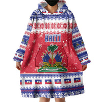 Haiti Christmas Wearable Blanket Hoodie Coat Of Arms Jwaye Nwel - Wonder Print Shop