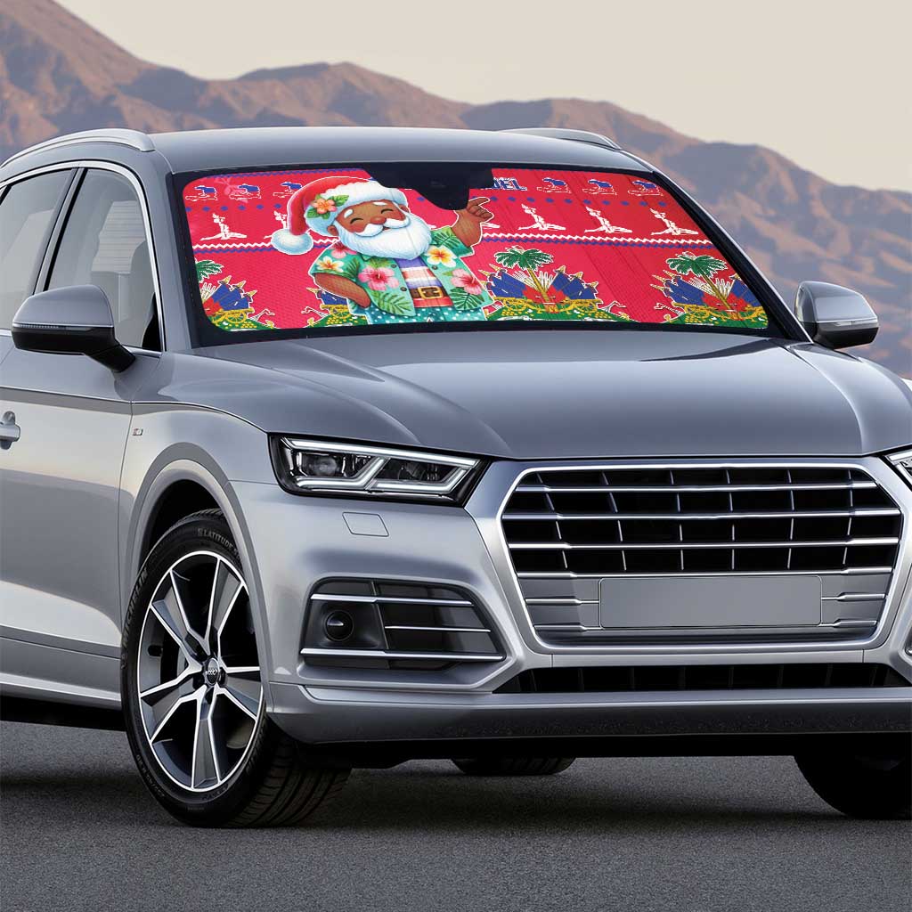 Haiti Christmas Auto Sun Shade Haitian Santa Jwaye Nwel - Wonder Print Shop