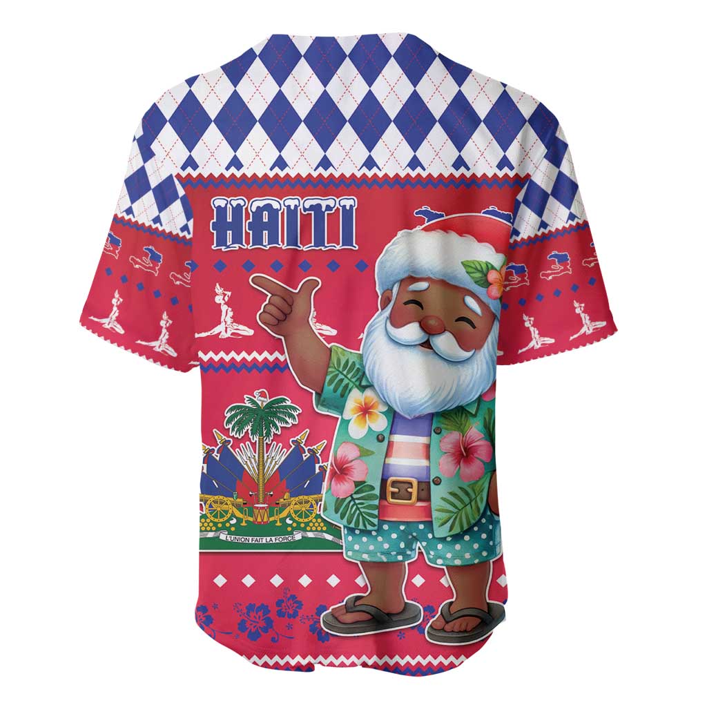 Haiti Christmas Baseball Jersey Haitian Santa Jwaye Nwel - Wonder Print Shop