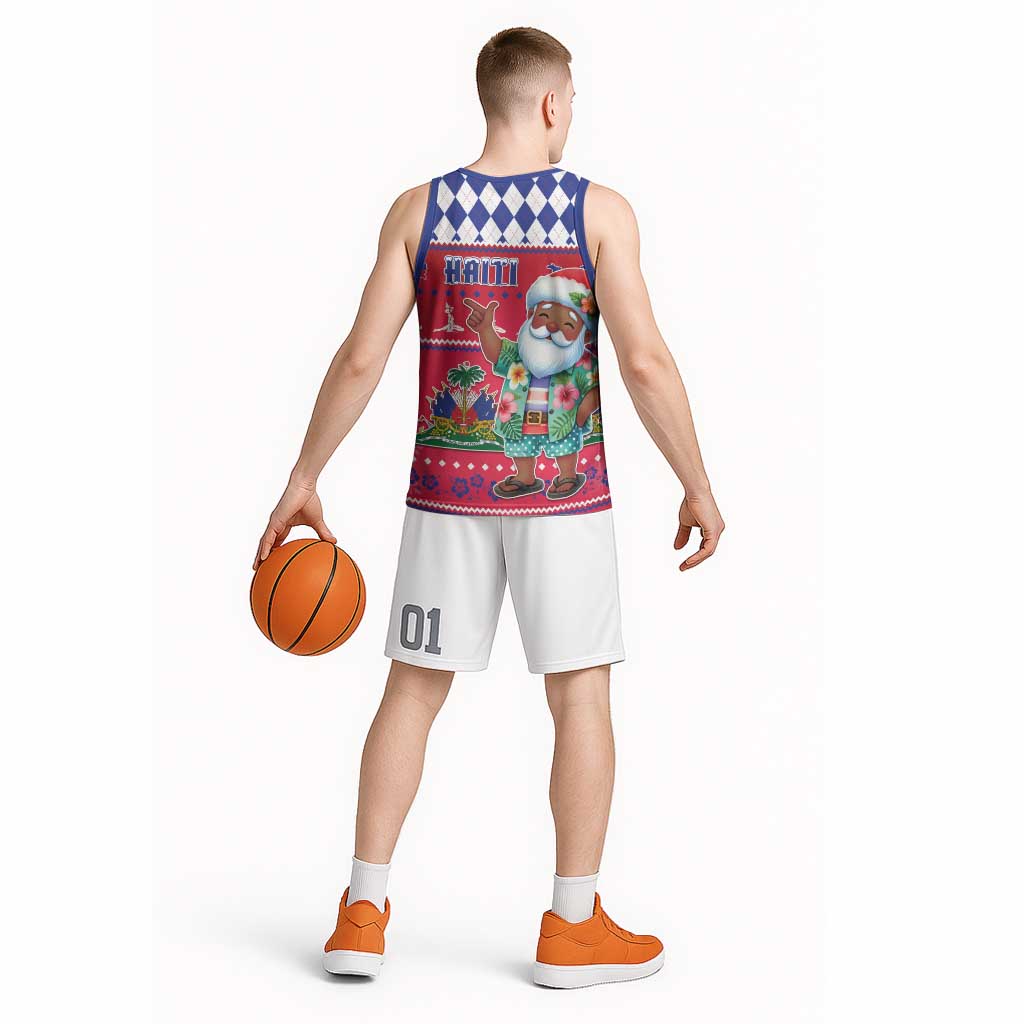 Haiti Christmas Basketball Jersey Haitian Santa Jwaye Nwel - Wonder Print Shop