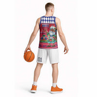 Haiti Christmas Basketball Jersey Haitian Santa Jwaye Nwel - Wonder Print Shop