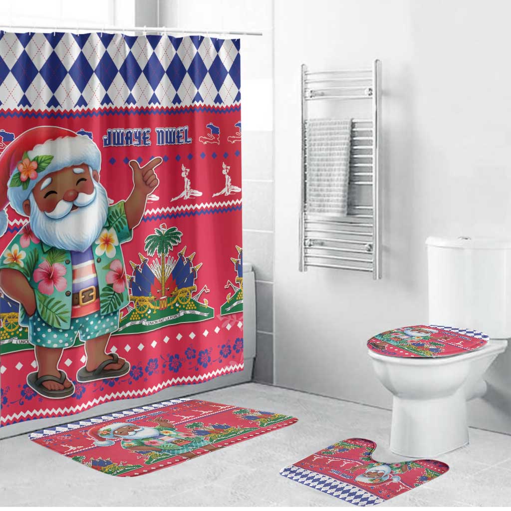 Haiti Christmas Bathroom Set Haitian Santa Jwaye Nwel - Wonder Print Shop