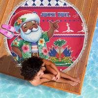 Haiti Christmas Beach Blanket Haitian Santa Jwaye Nwel - Wonder Print Shop