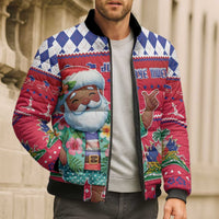 Haiti Christmas Bomber Puffer Jacket Haitian Santa Jwaye Nwel - Wonder Print Shop