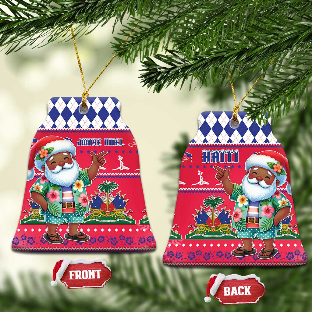 Haiti Christmas Ceramic Ornament Haitian Santa Jwaye Nwel - Wonder Print Shop