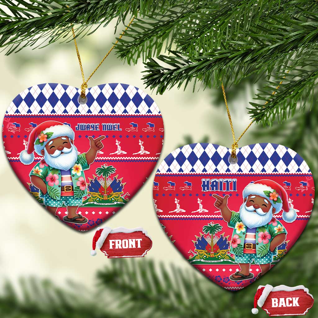 Haiti Christmas Ceramic Ornament Haitian Santa Jwaye Nwel - Wonder Print Shop