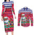 Haiti Christmas Couples Matching Long Sleeve Bodycon Dress and Long Sleeve Button Shirt Haitian Santa Jwaye Nwel - Wonder Print Shop