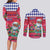 Haiti Christmas Couples Matching Long Sleeve Bodycon Dress and Long Sleeve Button Shirt Haitian Santa Jwaye Nwel - Wonder Print Shop