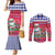 Haiti Christmas Couples Matching Mermaid Dress and Long Sleeve Button Shirt Haitian Santa Jwaye Nwel - Wonder Print Shop