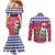Haiti Christmas Couples Matching Mermaid Dress and Long Sleeve Button Shirt Haitian Santa Jwaye Nwel - Wonder Print Shop