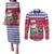 Haiti Christmas Couples Matching Puletasi and Long Sleeve Button Shirt Haitian Santa Jwaye Nwel - Wonder Print Shop