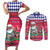 Haiti Christmas Couples Matching Short Sleeve Bodycon Dress and Long Sleeve Button Shirt Haitian Santa Jwaye Nwel - Wonder Print Shop