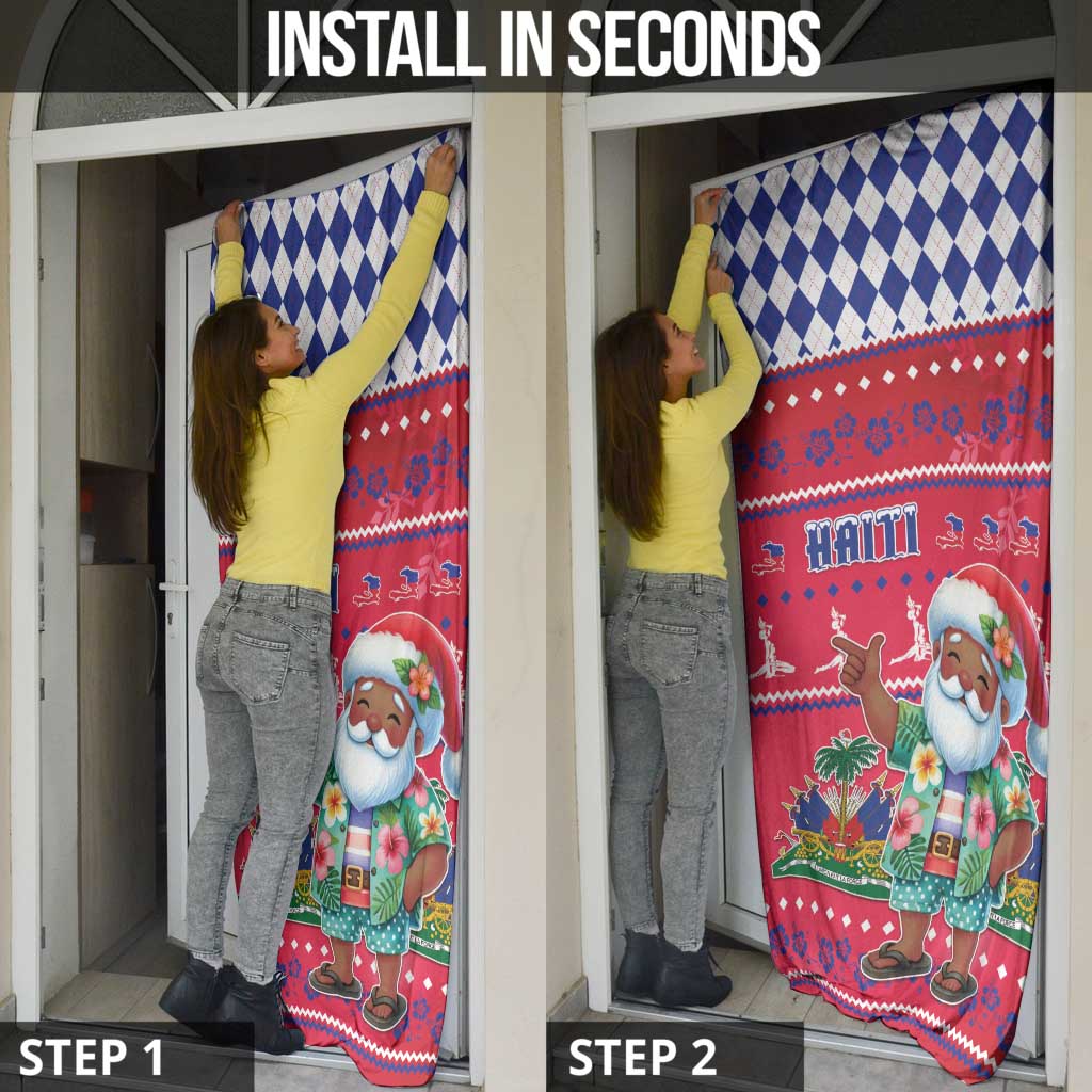 Haiti Christmas Door Cover Haitian Santa Jwaye Nwel - Wonder Print Shop