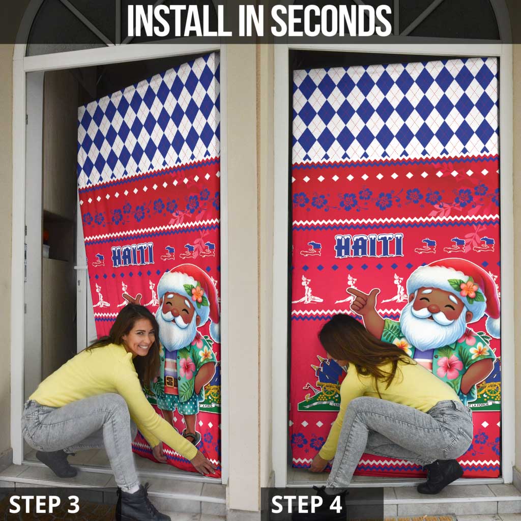 Haiti Christmas Door Cover Haitian Santa Jwaye Nwel - Wonder Print Shop