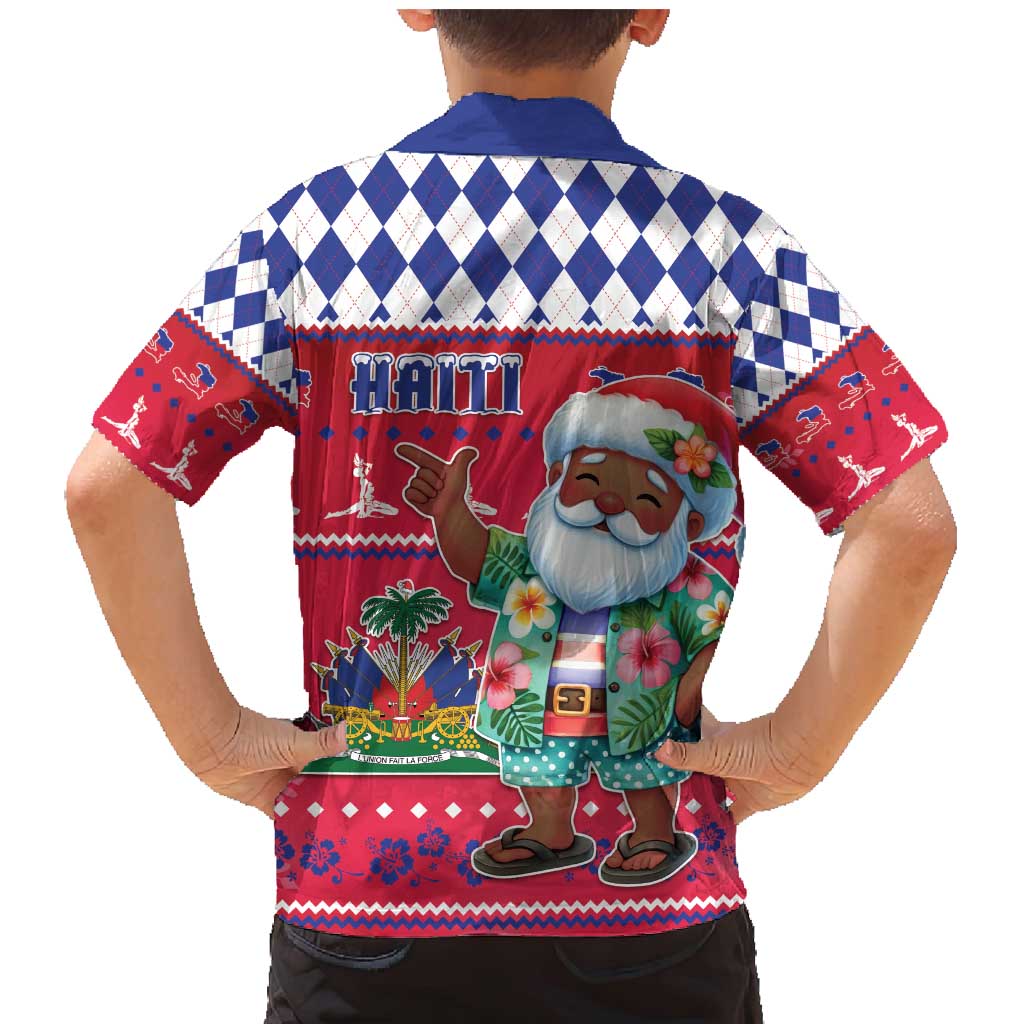 Haiti Christmas Family Matching Mermaid Dress and Hawaiian Shirt Haitian Santa Jwaye Nwel - Wonder Print Shop