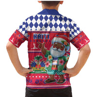 Haiti Christmas Family Matching Mermaid Dress and Hawaiian Shirt Haitian Santa Jwaye Nwel - Wonder Print Shop