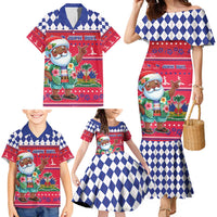 Haiti Christmas Family Matching Mermaid Dress and Hawaiian Shirt Haitian Santa Jwaye Nwel - Wonder Print Shop