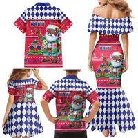 Haiti Christmas Family Matching Mermaid Dress and Hawaiian Shirt Haitian Santa Jwaye Nwel - Wonder Print Shop